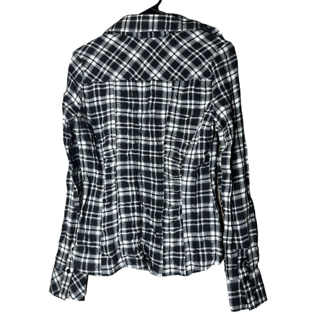 Vintage Y2K Sweet Love Hot Topic Plaid Button‎ Down Shirt Size Small - Picture 10 of 11